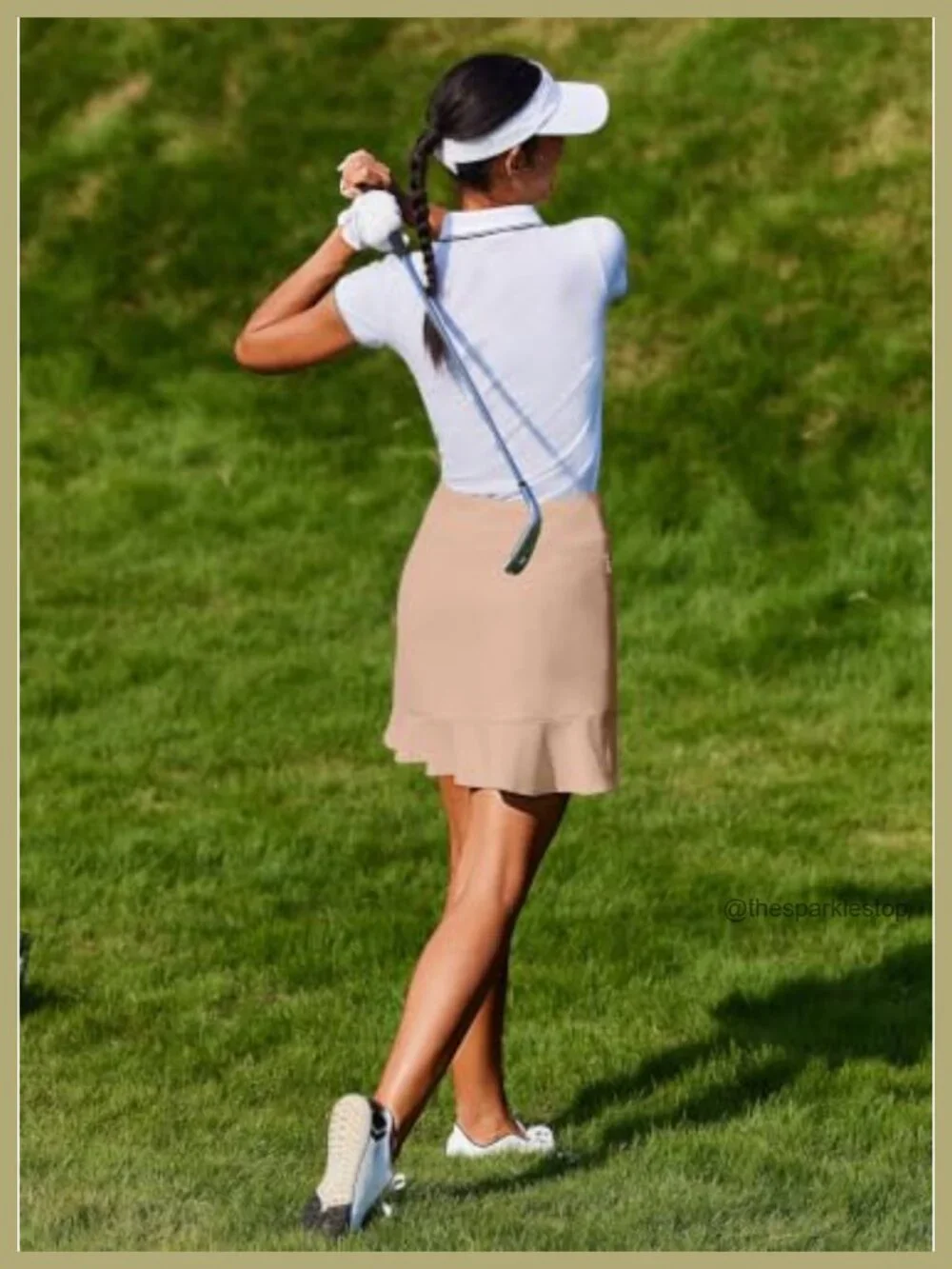 Women's Golf Skort with 6 Pockets, Ruffle Hem, UPF 50+, 4-Way Stretch